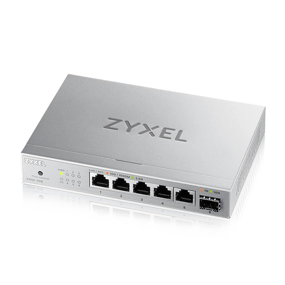 Zyxel | XMG-105 | Unmanaged Switch with 10G Uplink | 5x Port | 2.5Gbit/s