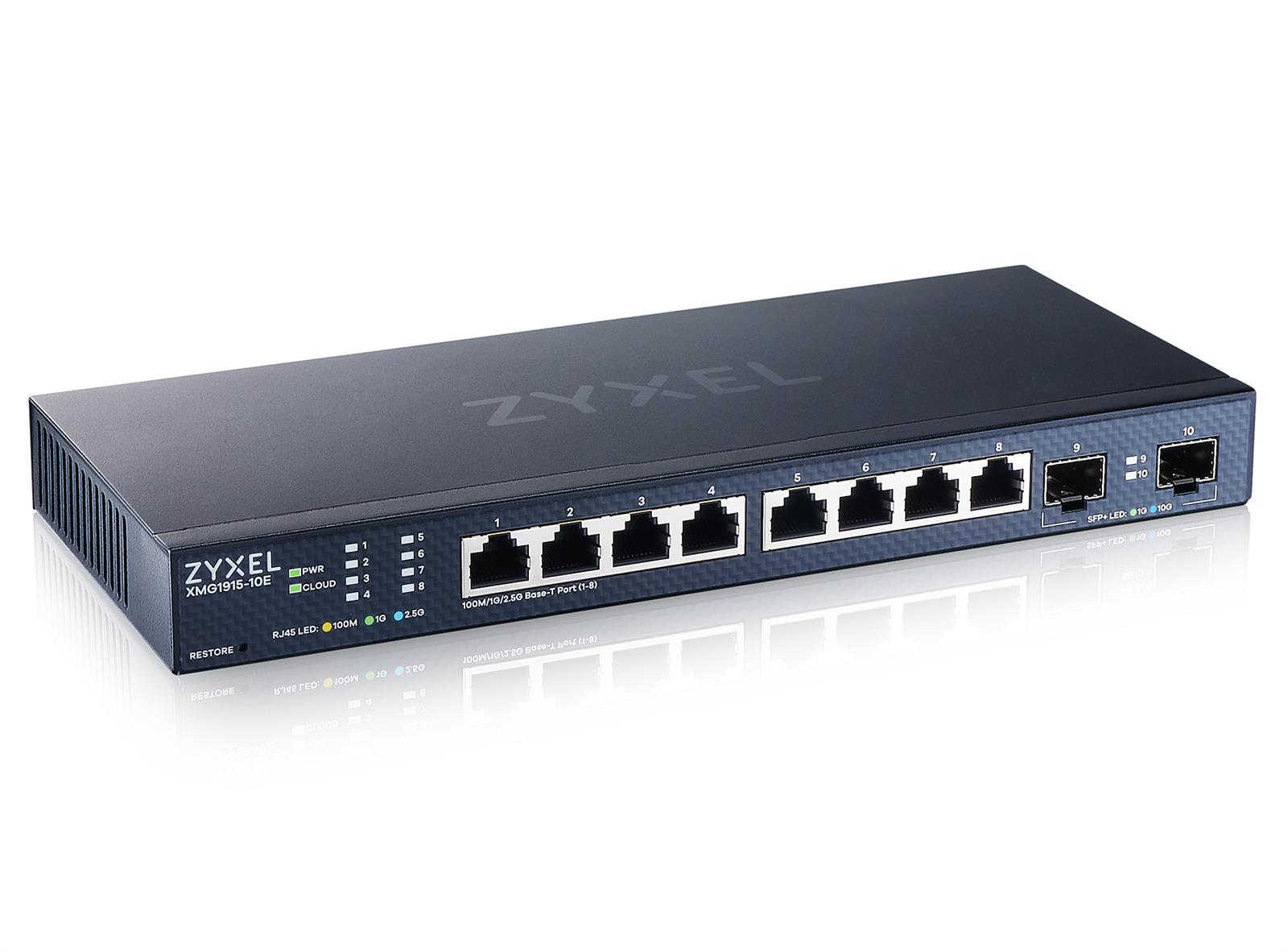 Zyxel | XMG1915-10E | Smart Managed Switch with 2 SFP+ Uplink | 8x Port | 2.5Gbit/s