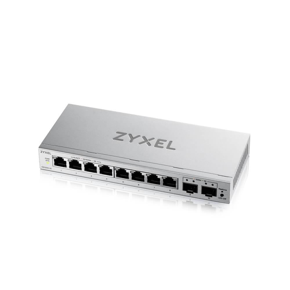 Zyxel | GS1200-10v3 | Web Managed Desktop Switch with 2 GbE Uplink | 8x Port | 1Gbit/s