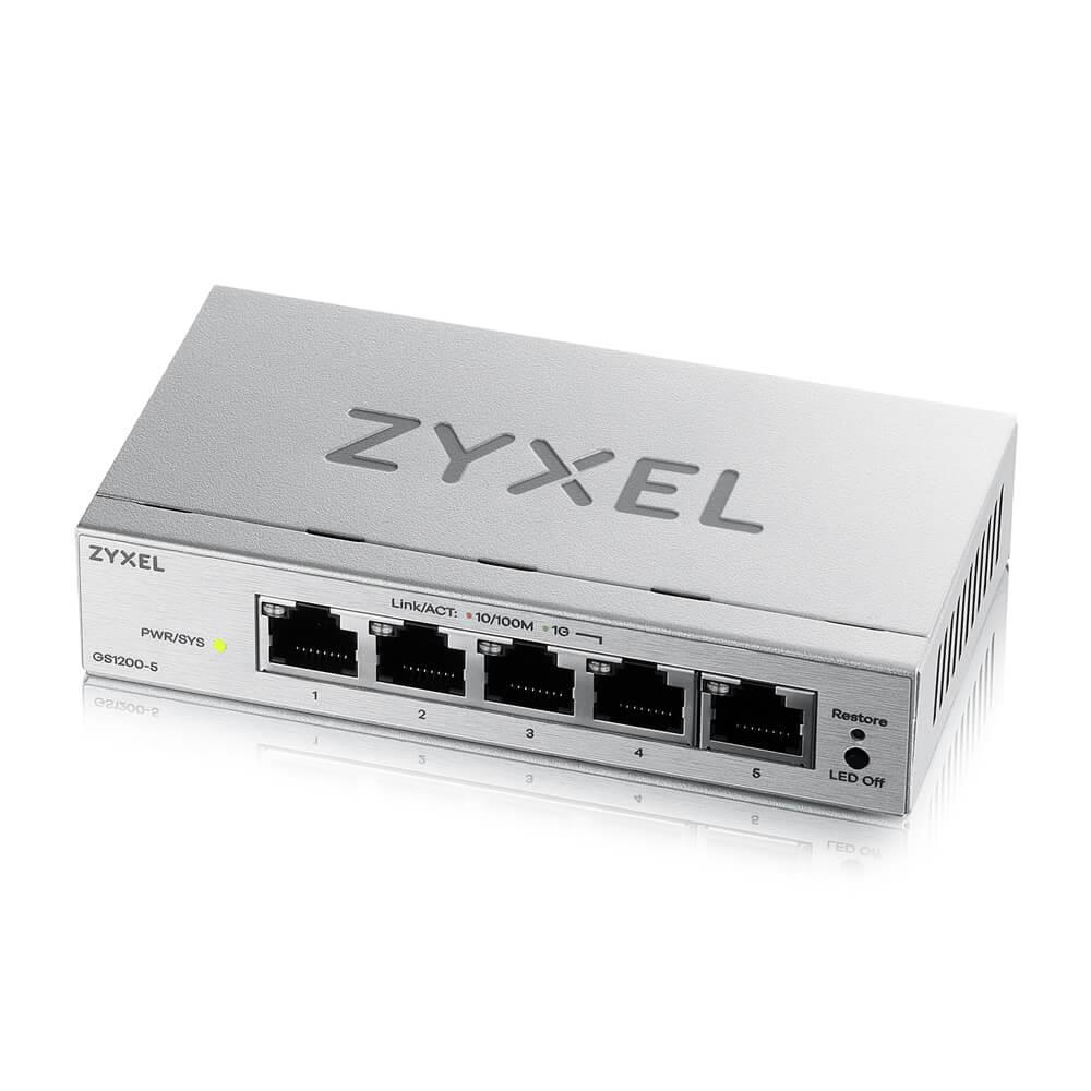 Zyxel | GS1200-5v3 | Web Managed Desktop Switch | 5x Port | 1Gbit/s