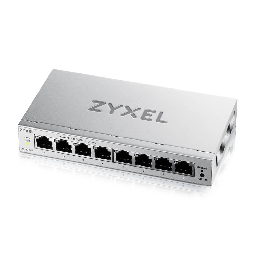 Zyxel | GS1200-8v3 | Web Managed Desktop Switch | 8x Port | 1Gbit/s