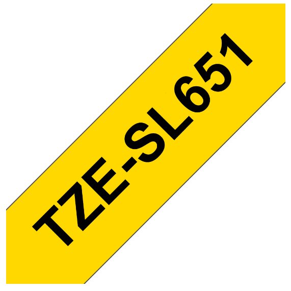 Brother TZESL651 Tejp SvartText,GulBotten,24mm