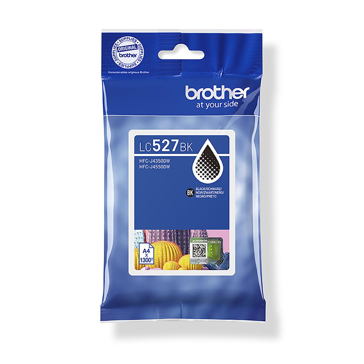 Brother LC527BK Black standard ink cartridge, yield up to 1 300 pages