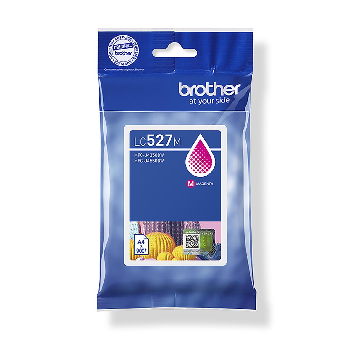 Brother LC527M Magenta standard ink cartridge, yield up to 900 pages
