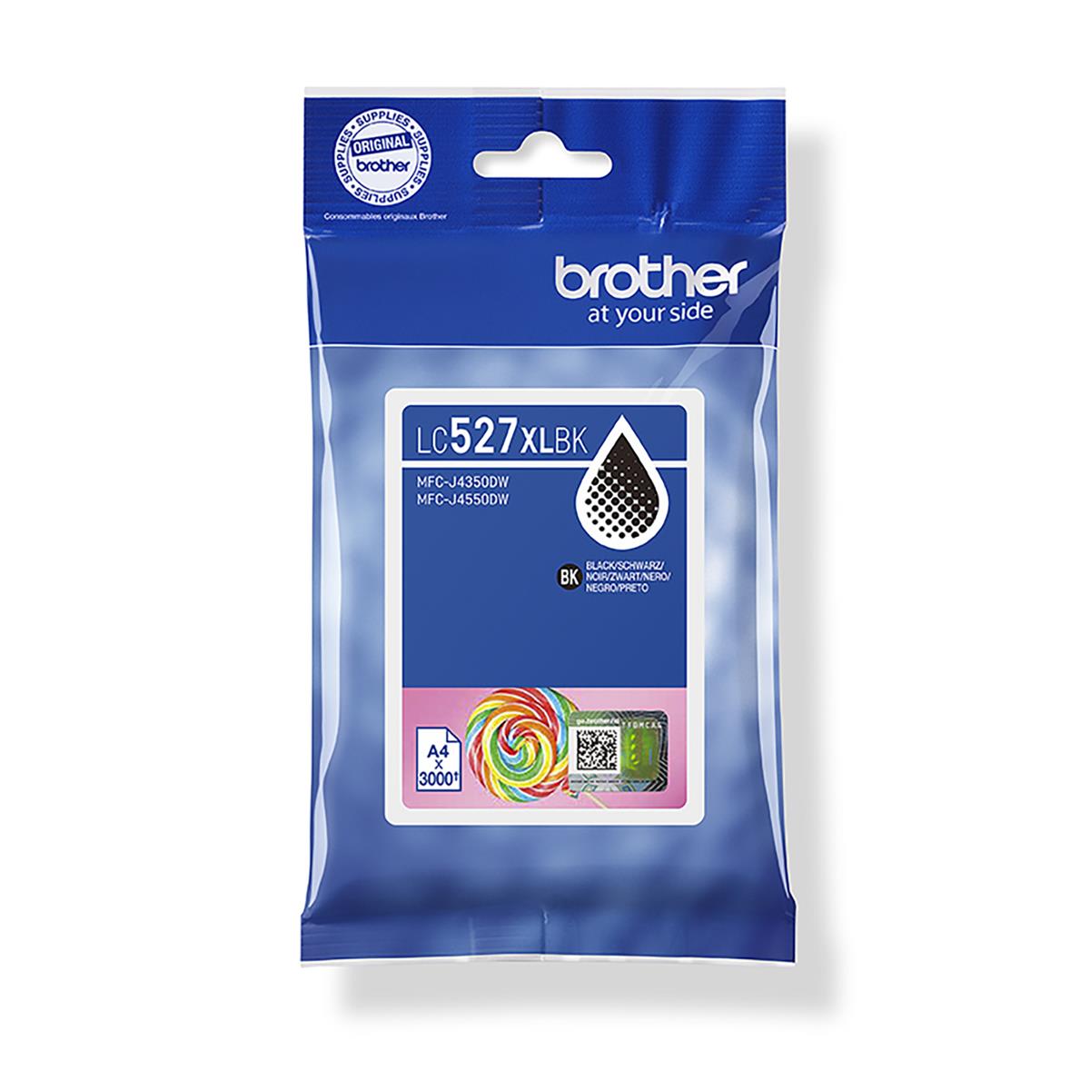 Brother LC527XLBK Black high yield ink cartridge, yield up to 3 000 pages