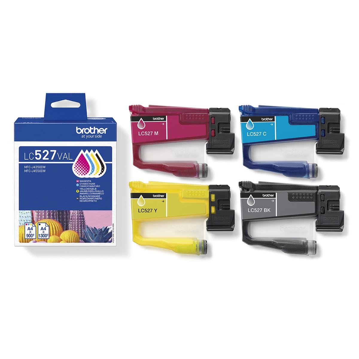 Brother LC527VAL Value pack CMYK, up to 1 x 1 300 + 3 x 900 pages