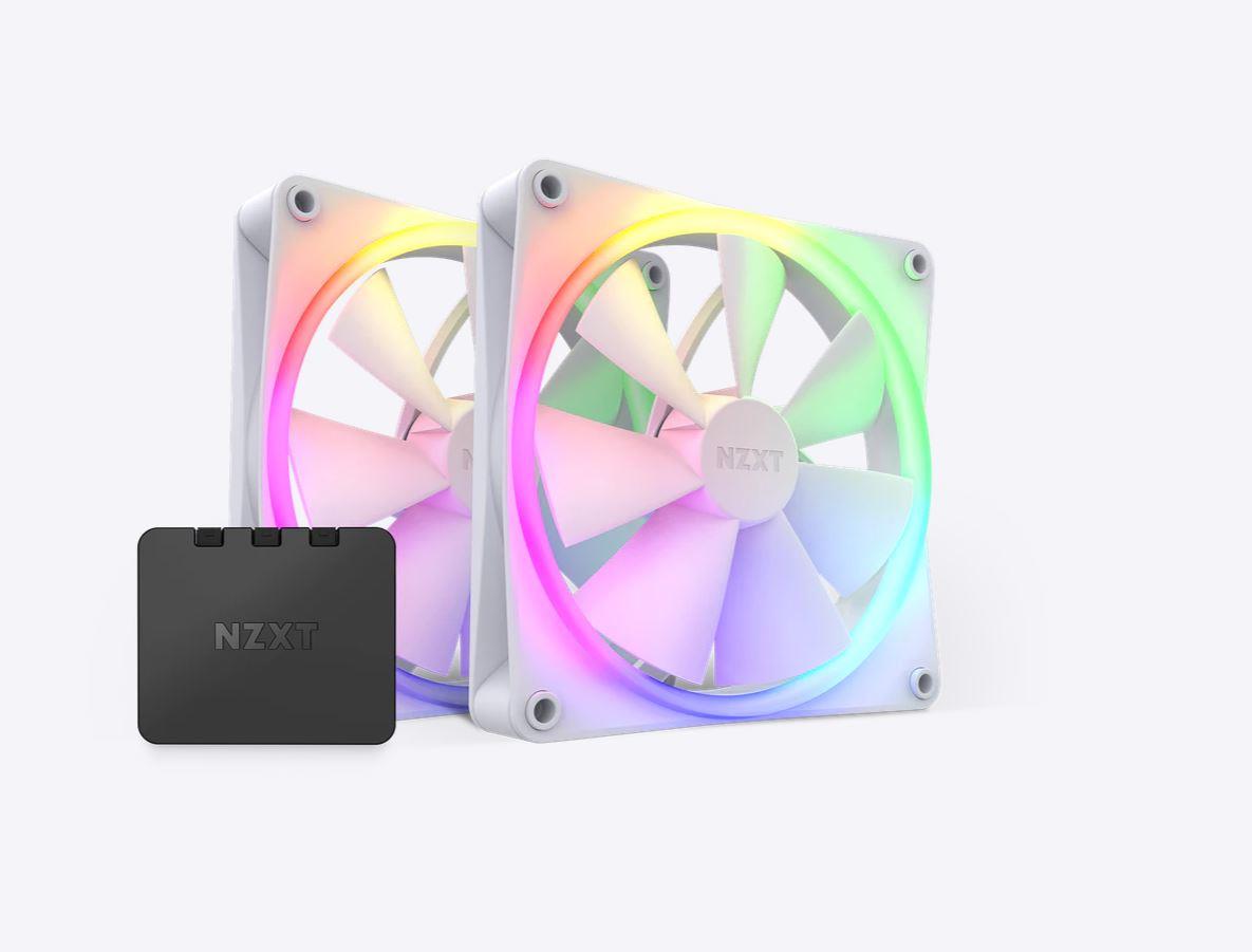NZXT F140 RGB 140mm White 2-pack & RGB Controller