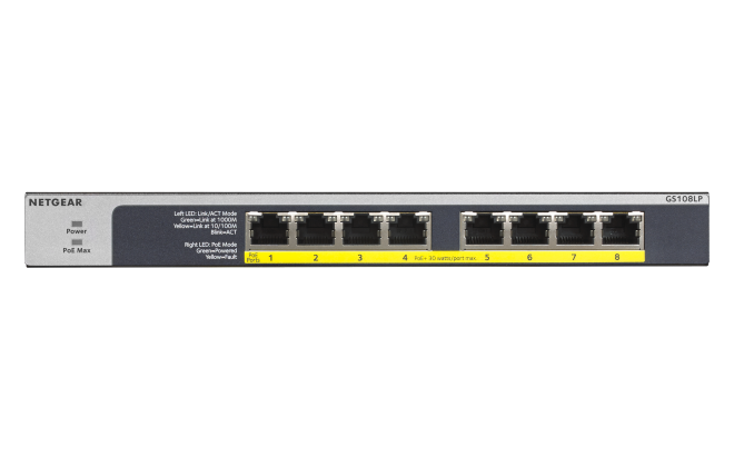 Netgear GS108LP | Unmanaged | 8x Port | 1Gbit/s | 60W PoE