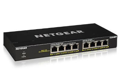 Netgear GS308PP | Ethernet SOHO Unmanaged Switch | 8x Port | 1Gbit/s | 83W PoE