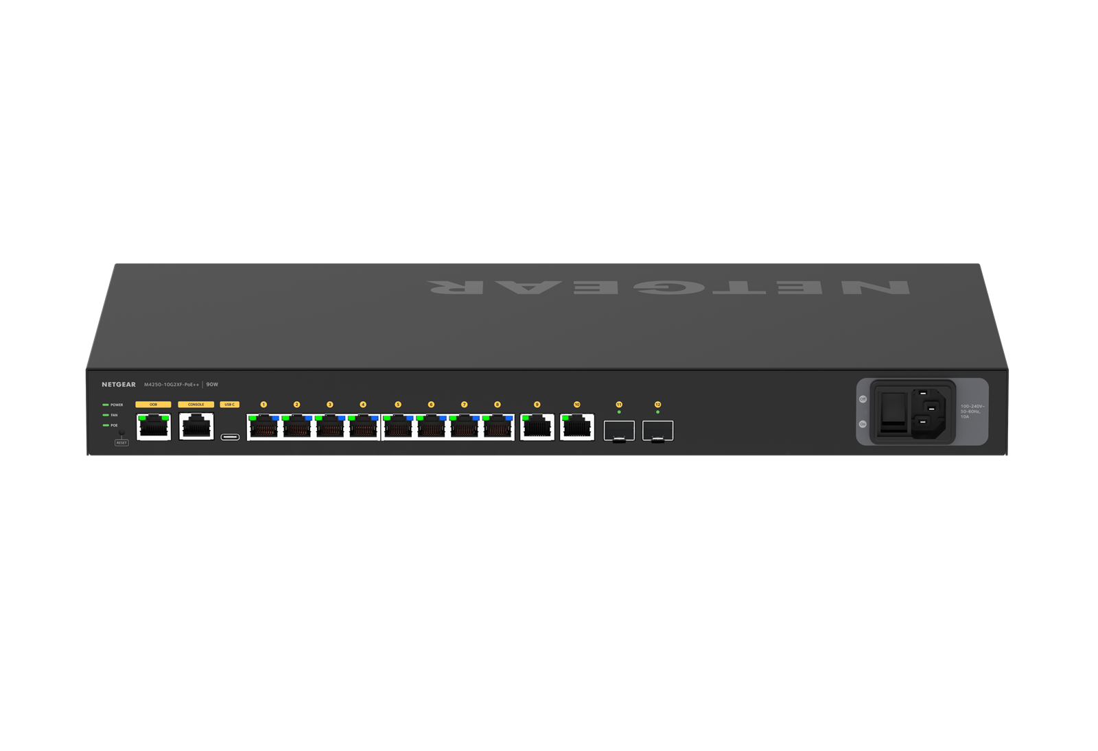 Netgear M4250-10G2XF-PoE++ (GSM4212UX) | AV Line M4250-Series | 10x Port | 1Gbit/s | 720W PoE