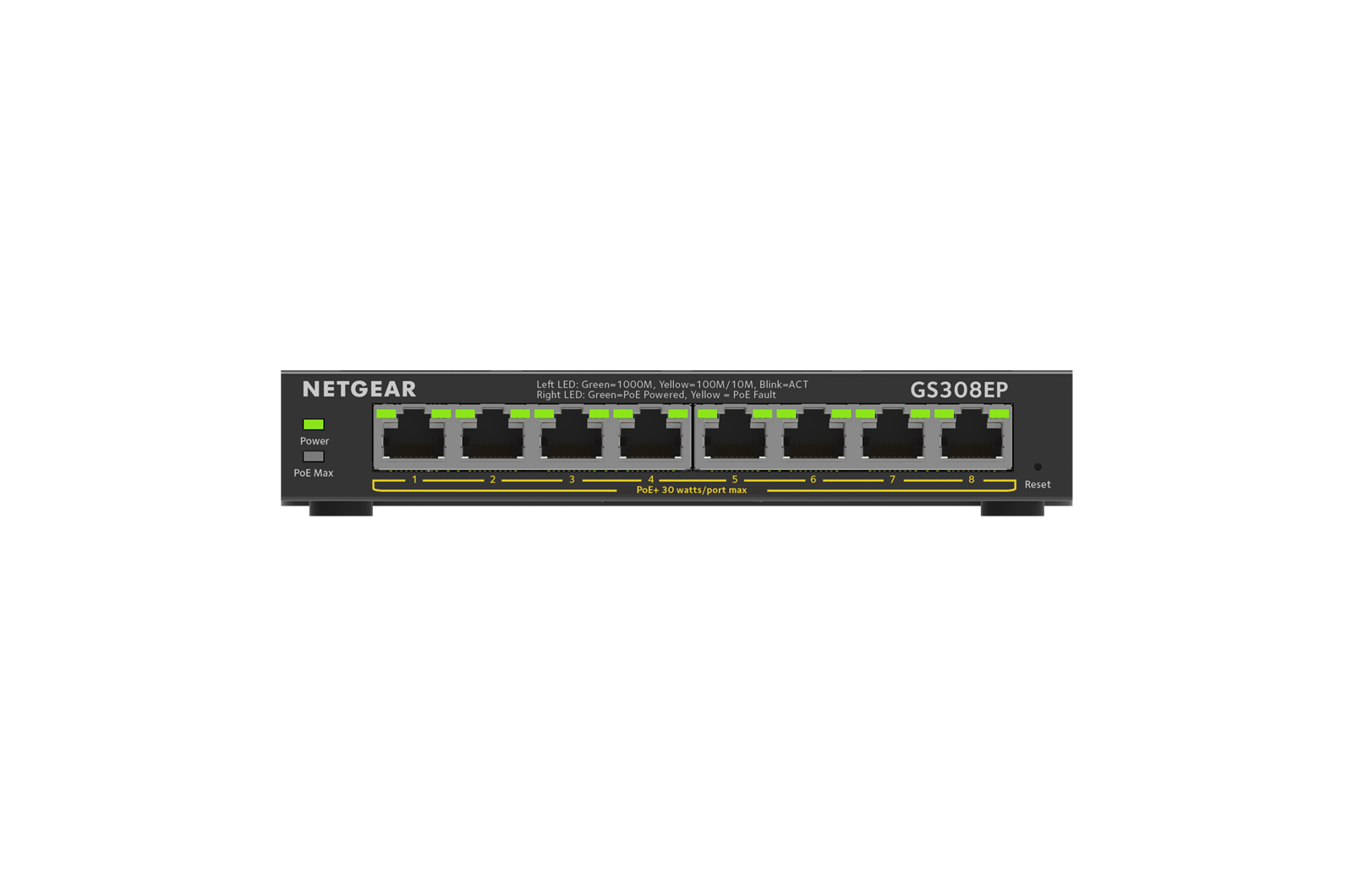 Netgear GS308EP | Ethernet Plus Switch | 8x Port | 1Gbit/s | 62W PoE