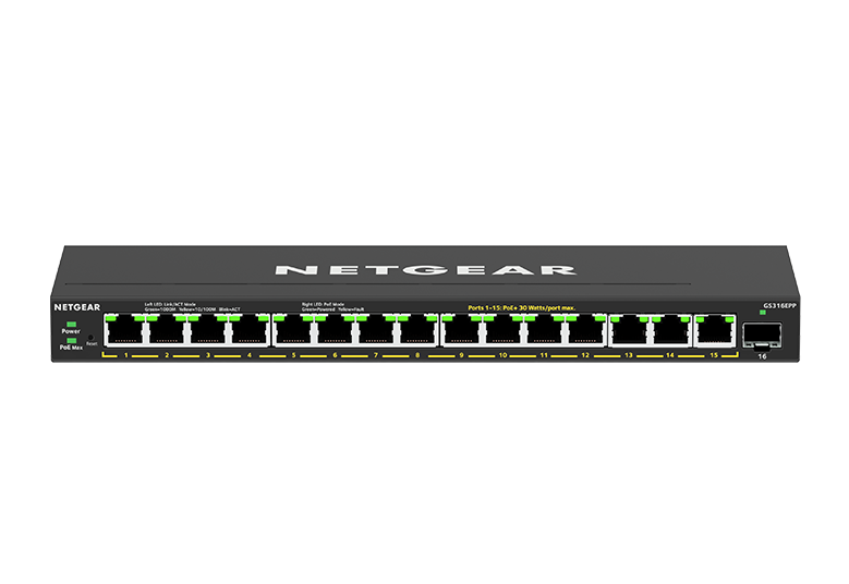 Netgear GS316EPP | 300 Series Plus Switch | 15x Port | 1Gbit/s | 231W PoE
