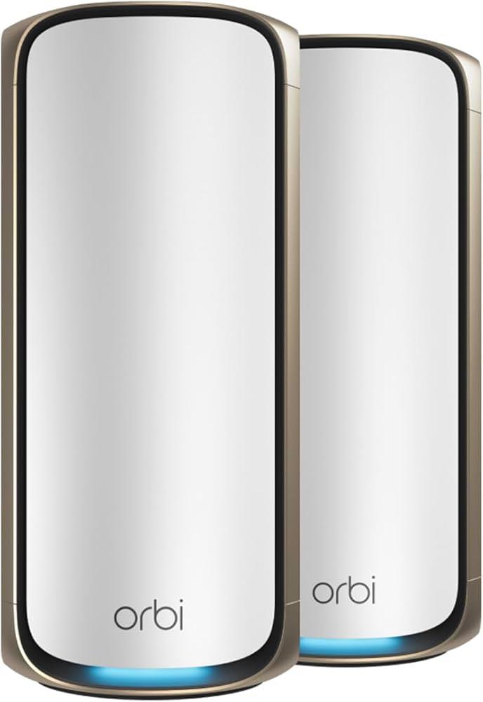 Netgear | Orbi 970 Series Quad-band Mesh 2-Pack | Desktop Wi-Fi 7