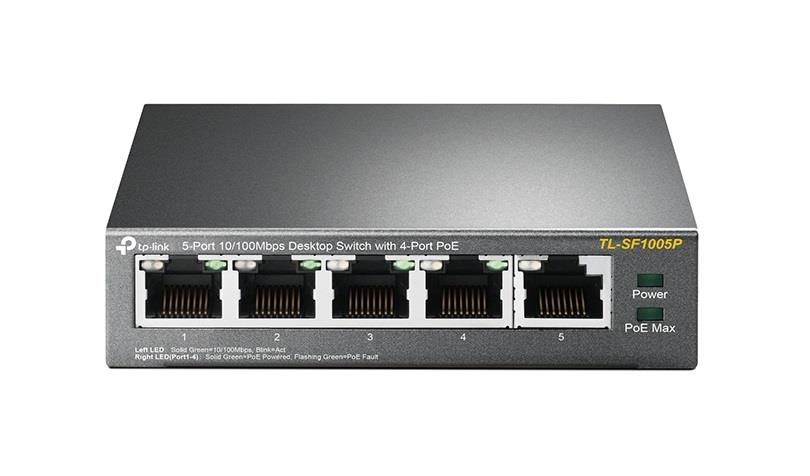 TP-Link | TL-SF1005P | Unmanaged Switch | 5x Port | 100Mbit/s | 58W PoE