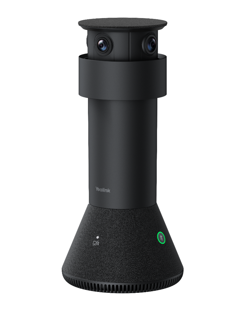 Yealink Mtower | Center-View Intelligent Camer | 0x Opt. Zoom | 322° Fov. | 360° Camera | Black
