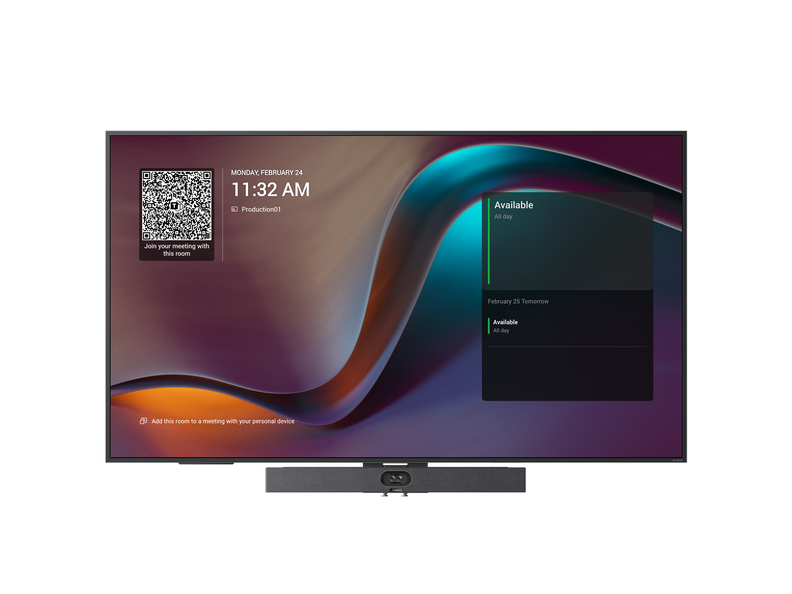 Yealink MD65 | 65" | 3840x2160 | 500Nits | 18/7 | Built-in speaker | MeetingDisplay for unified MTR system