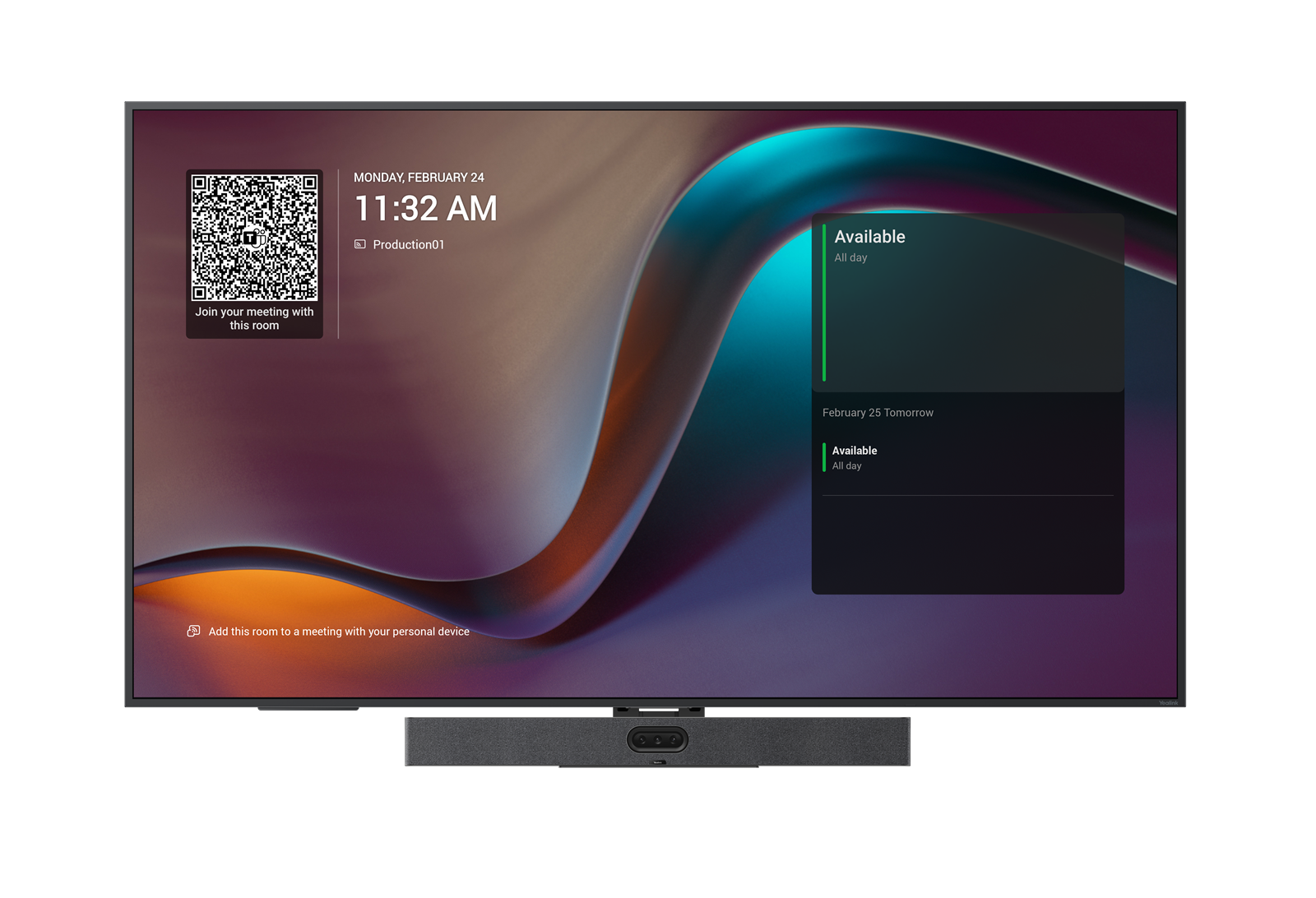Yealink MD86 | 86" | 3840x2160 | 500Nits | 18/7 | Built-in speaker | MeetingDisplay for unified MTR system