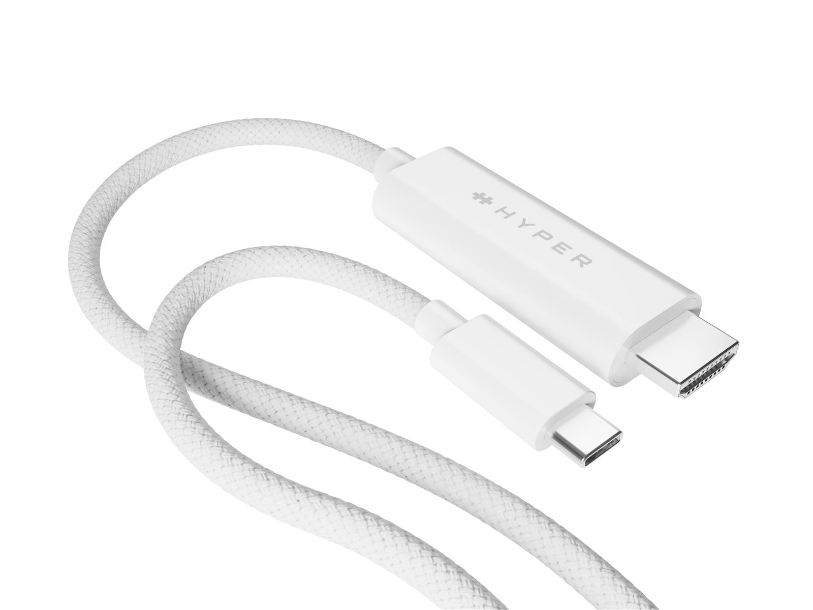 Hyper HyperDrive USB-C to HDMI 4K60Hz Cable (2.5m) - White