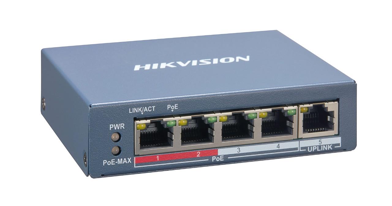 Hikvision | DS-3E1105P-EI | HPP Managed | 4x Port | 100Mbit/s | 60W PoE