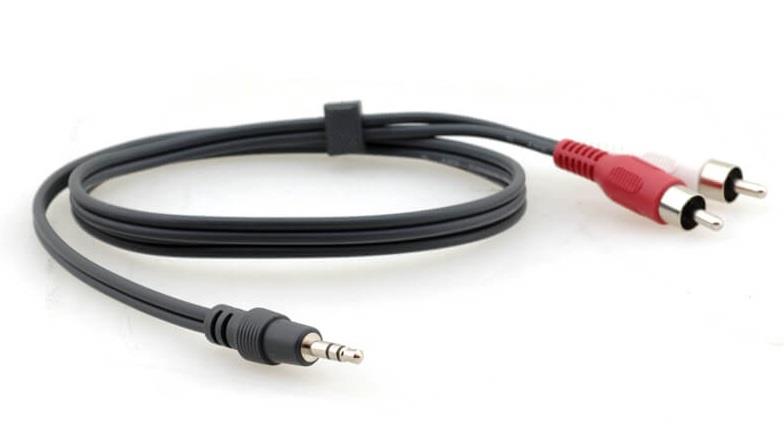 Kramer C-A35M/2RAM | 3,5mm tele - RCA Pach cable | 1.8m | Black