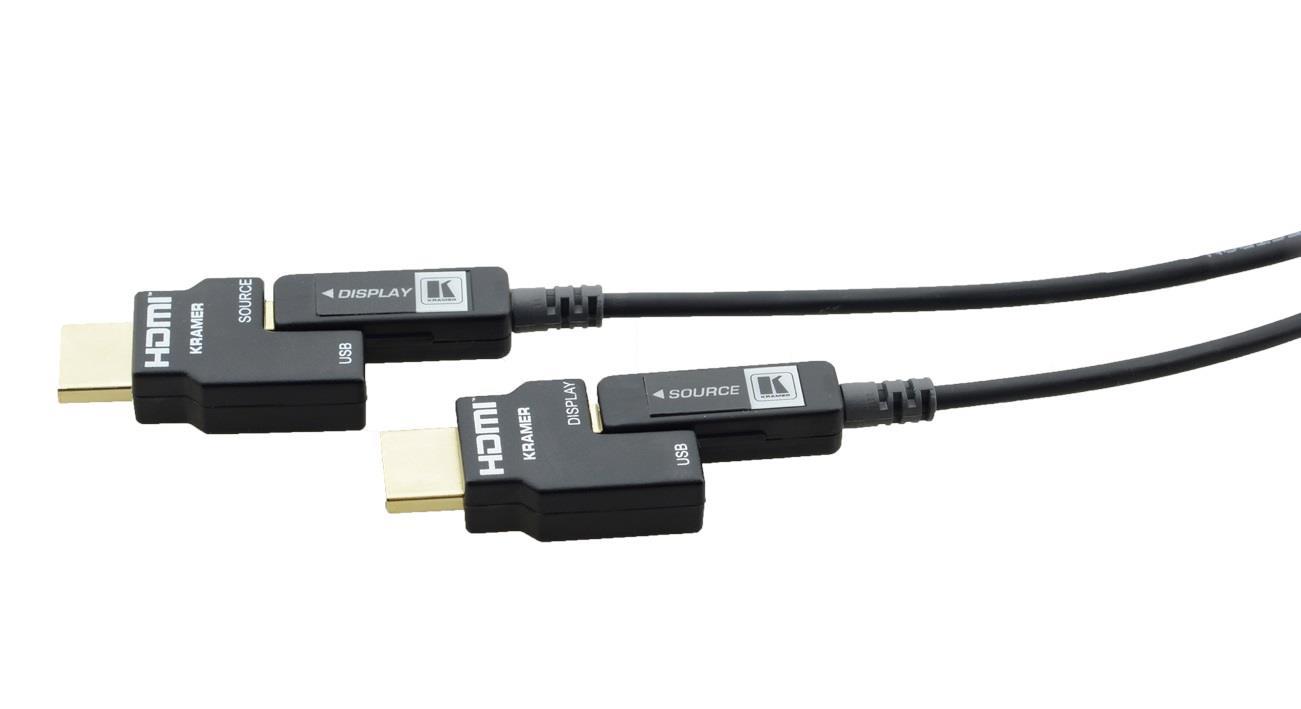 Kramer CLS-AOCH/60-66 | Active Optic Pluggable | HDMI - HDMI | Max 3840x2160 60Hz 4:4:4 | Black | 20m