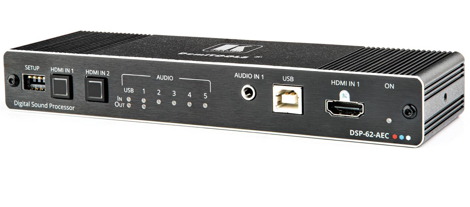 Kramer DSP-62-AEC | 6x2 PoE Audio Matrix with DSP and AEC | HDMI Out