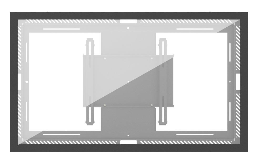 SMS 55L/P Casing Wall G2 BL | 55" | Landscape & Portrait | Wall | Protective Glass | Black | Non-stock Item