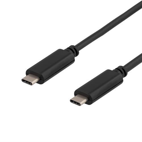 DELTACO USB Cable | USB-C - USB-C | 3.1 Gen 1 | 1m | Black