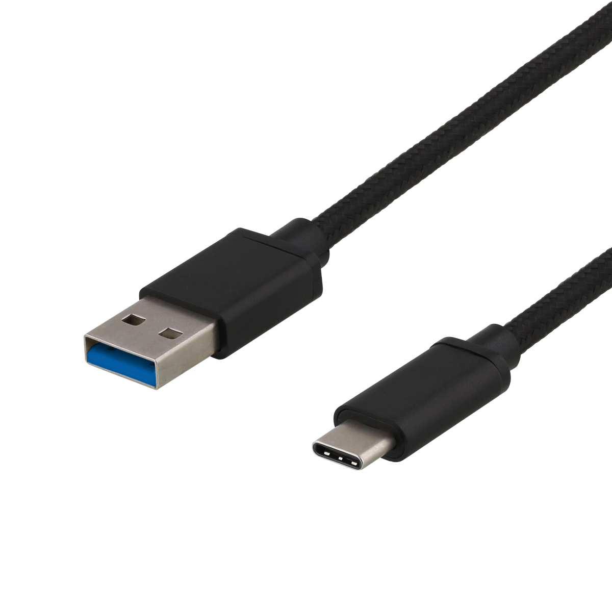 DELTACO USB Cable | USB-A - USB-C | 3.1 Gen 1 | Braided | 1m | Black
