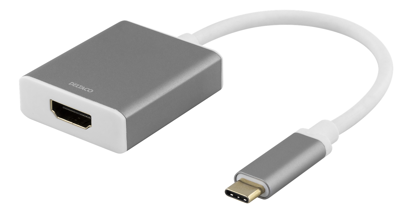 DELTACO USBC-HDMI9 | USB-C - HDMI | Max 4096x2160 60Hz | Aluminum