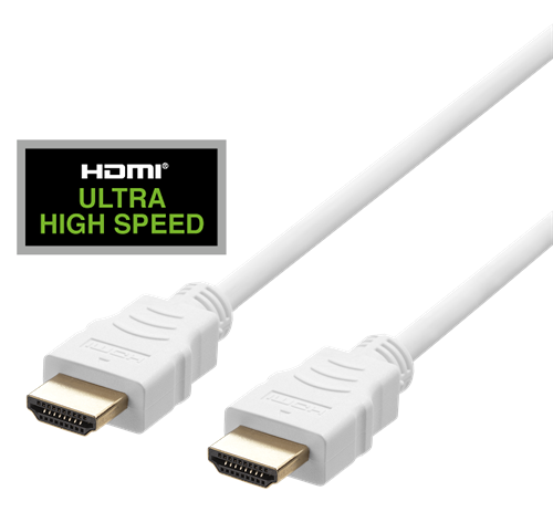 DELTACO HU-30A | HDMI Cable | HDMI - HDMI | Max 7680x4320 60Hz | White | 3m