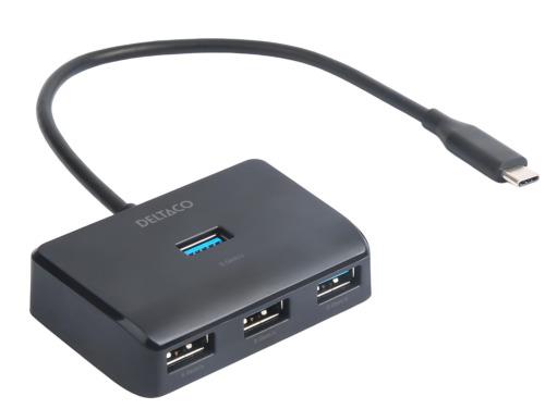 USB-hubb USB-C -> 4x USB-A