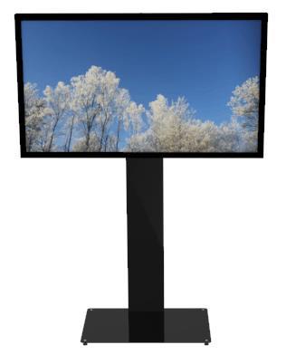 Hi-Nd Floorstand Glass Universal | Fixed 1700mm | VESA 200x200-400x400 | Max 40kg | Black