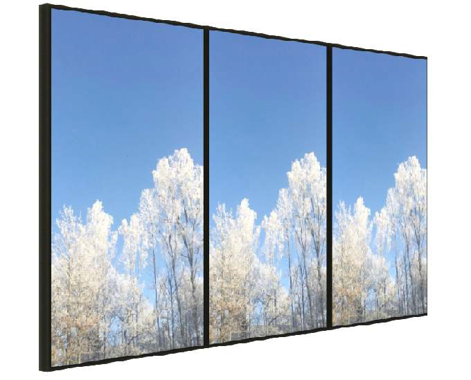Hi-Nd Videorow Wall Portrait | 3×43" Samsung, LG. Visual Art Sweden AB | VESA 200x200-400x400 | Max 60kg | Grey