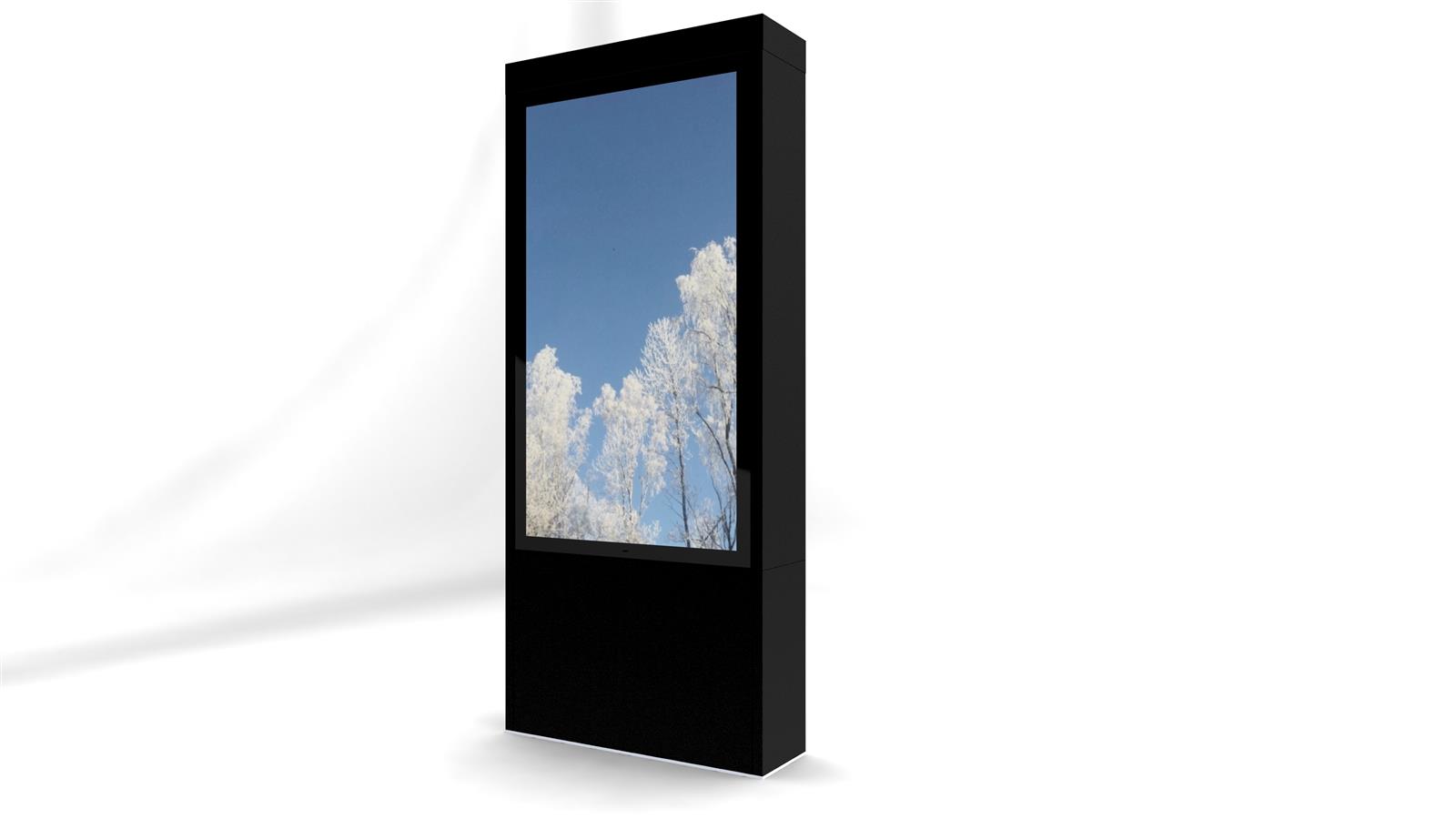 Hi-Nd Outdoor Totem | Samsung OH75A | 75" | Portrait | Floor | Outdoor use | Black | Non-stock Item