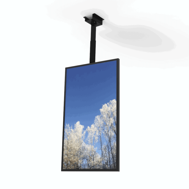 HI-ND Ceiling casing for Samsung QM43C, LG UM5N-E, UH5N-E | 43" | Portrait | Ceiling | Black |