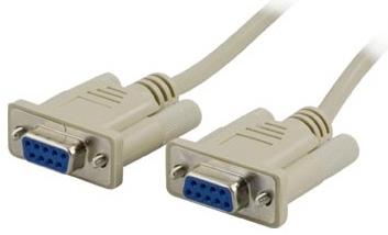 DELTACO DB-9 (F) to DB-9 (F) | Connection cable | 3m | Grey
