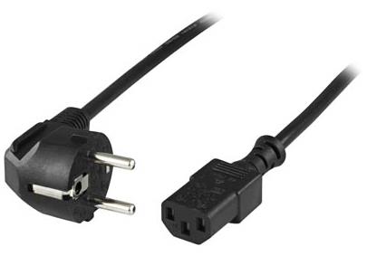 DELTACO Power Cord | Powercord | CEE 7/7 - IEC C13 | 10m | Black