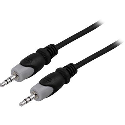 DELTACO 3.5mm Audio Cable | 3,5mm tele - 3,5mm tele | Connection cable | 3m | Black