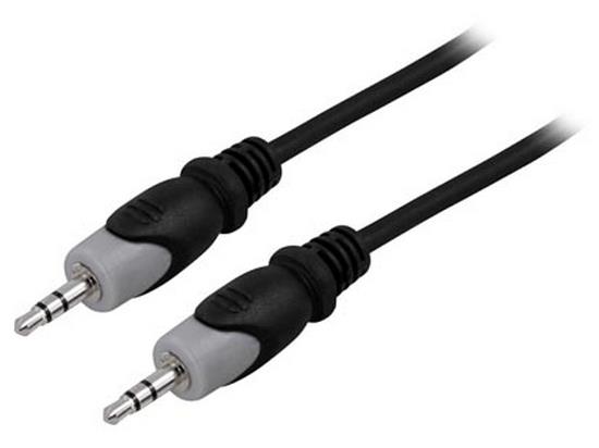 DELTACO 3.5mm Audio Cable | 3,5mm tele - 3,5mm tele | Connection cable | 5m | Black