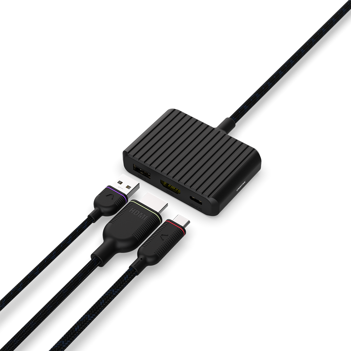 Unisynk 3 Port USB-C Hub V2 4K 60Hz 100W Black