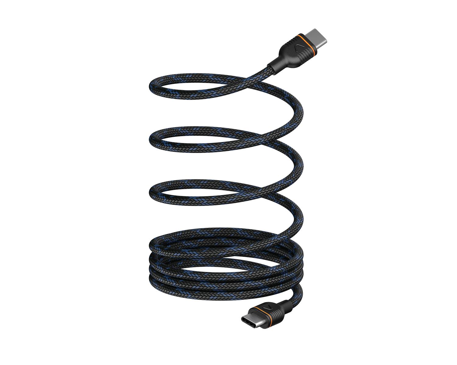 Unisynk MagRoll™ Magnetic Cable | USB-C - USB-C | Braided | 1m | Black