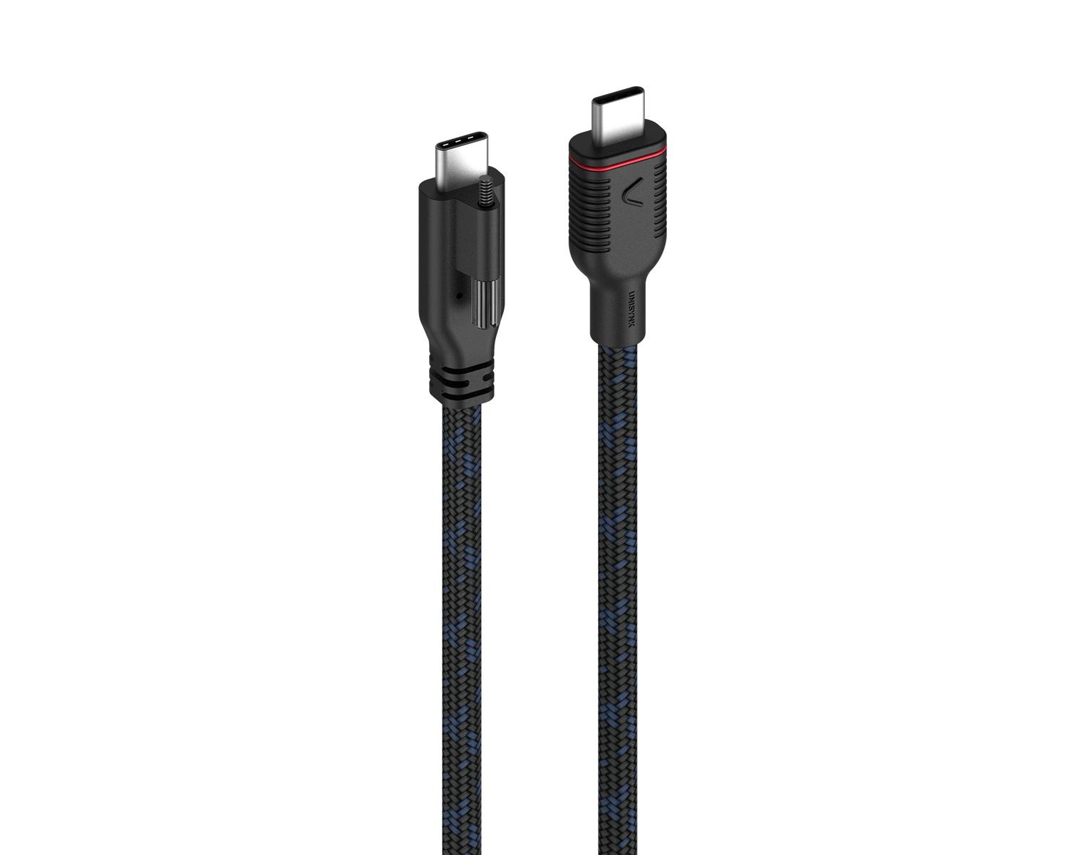 Unisynk Cable for Pro AV Dock | Full featured | 240W PD | USB-C - USB-C | 3.1 Gen 2 | DP Alt Mode | Braided | 2m | Black