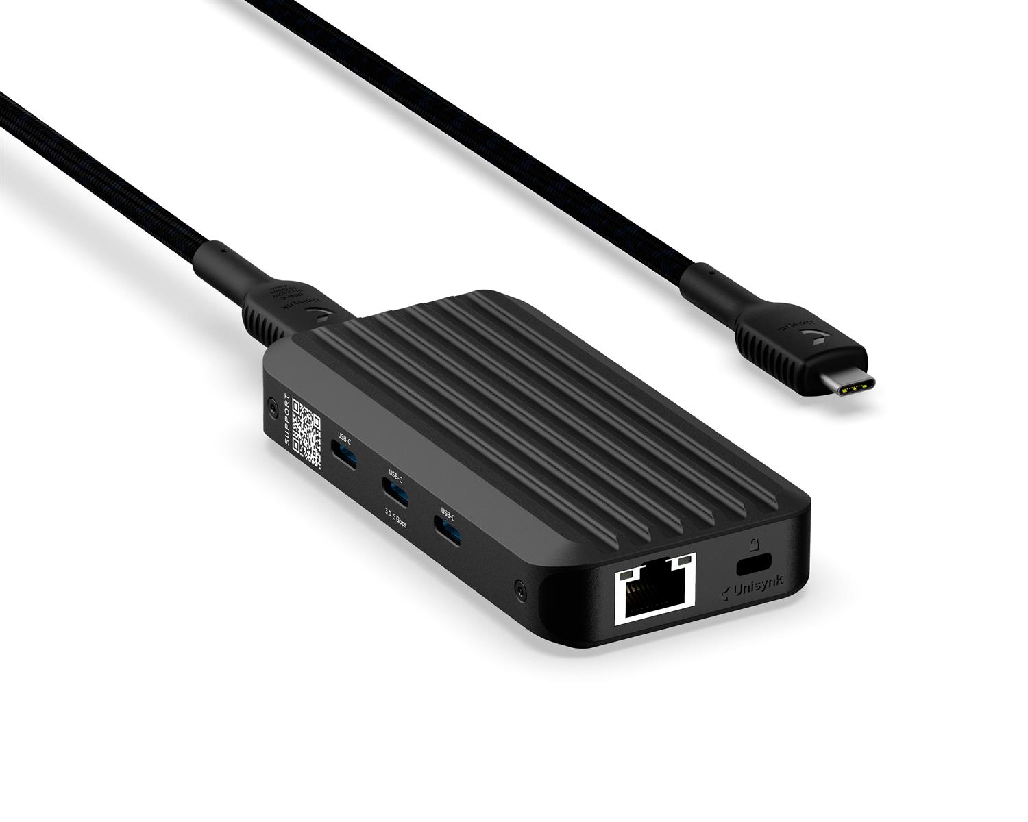 Unisynk 8 Port USB-C Hub V3 140W Black