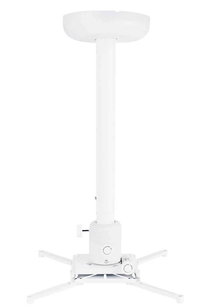 Multibrackets M Universal Projector mount with Fine tune | Adjustable 600mm 1000mm | Ceiling | Max 10kg | White