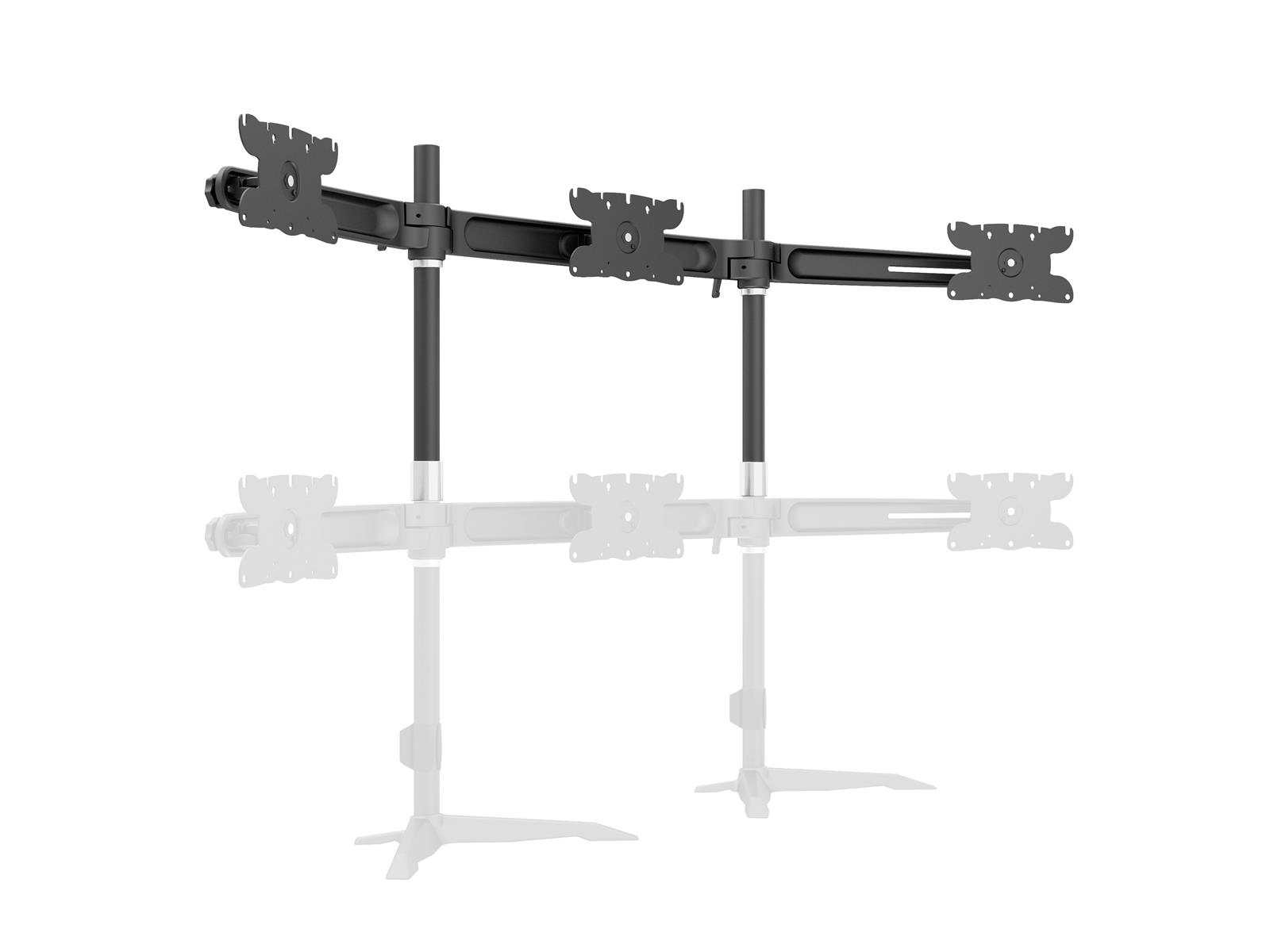 Multibrackets M VESA Desktopmount Triple Stand 24''-32'' Expansion Kit | VESA 75x75-200x100 | Max 24kg | Black