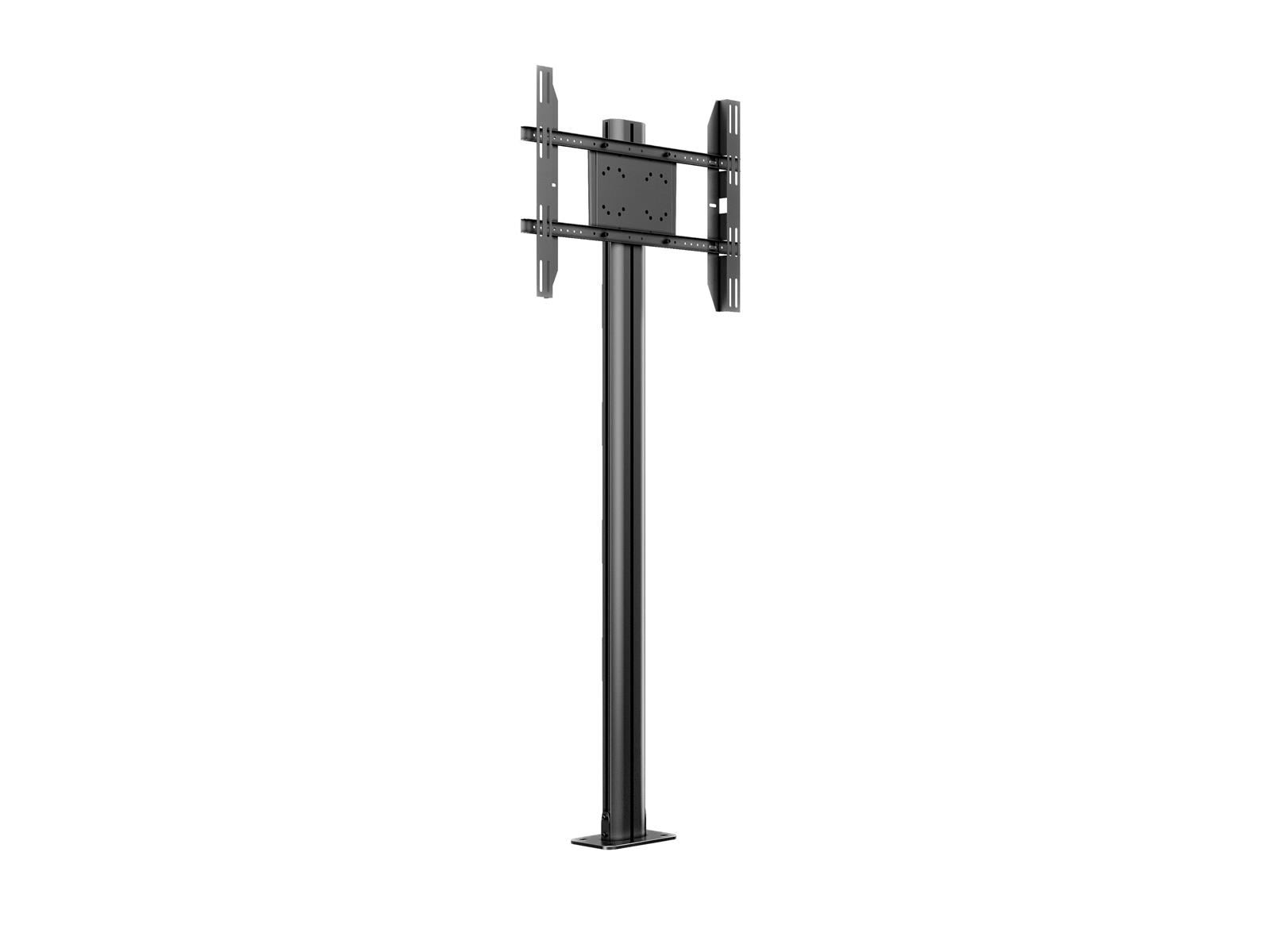 Multibrackets M Display Stand 180 Single Black w. Floormount | Fixed 1800mm | VESA 200x200-700x400 | Max 50kg | Black