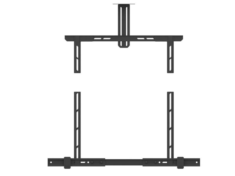 Multibrackets M Universal Soundbar Mount and Camera Holder Medium | Display Mounted | Max 10kg | Black | Single unit