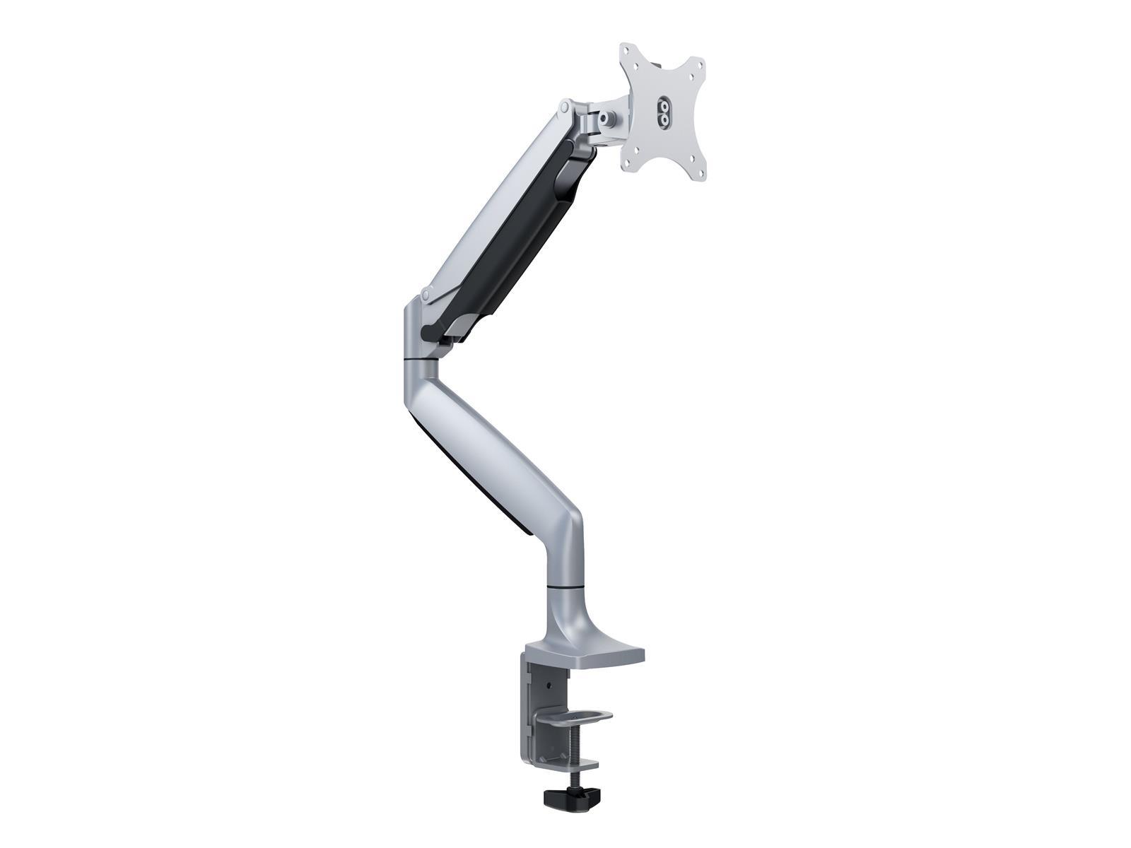 Multibrackets M Deskmount Gas Spring Single Silver | VESA 75x75-100x100 | Max 9kg | Desk clamp | Silver