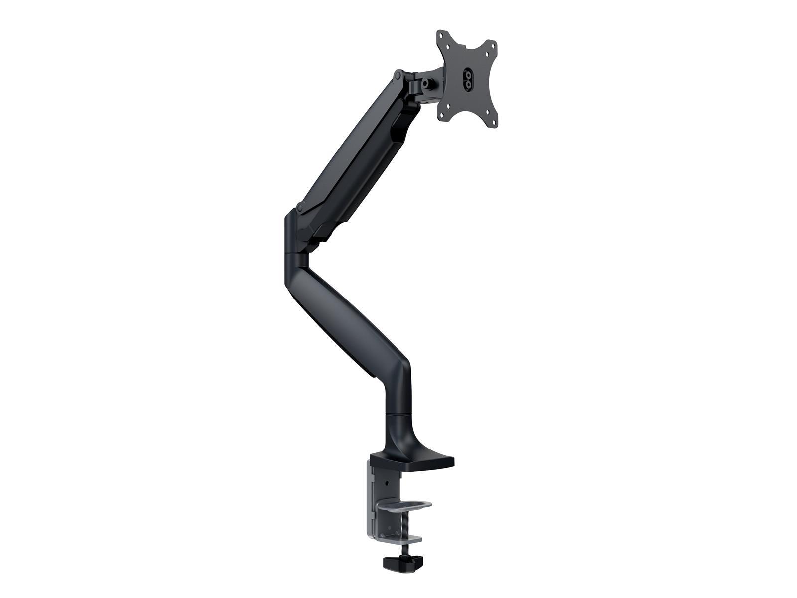 Multibrackets M Deskmount Gas Spring Single Black | VESA 75x75-100x100 | Max 9kg | Desk clamp | Black